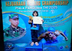 Membanggakan! Arsyila, Anak Kelas 2 SD Kota Tasik ini Juara Umum Nasional Kejuaraan Renang “Piala Panglima TNI”