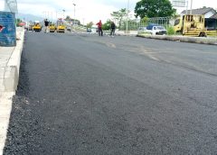 Dibuat Pangling, Pengerjaan Lanjutan Jalan Lingkar Utara telah ‘Lecir’ di Hotmix